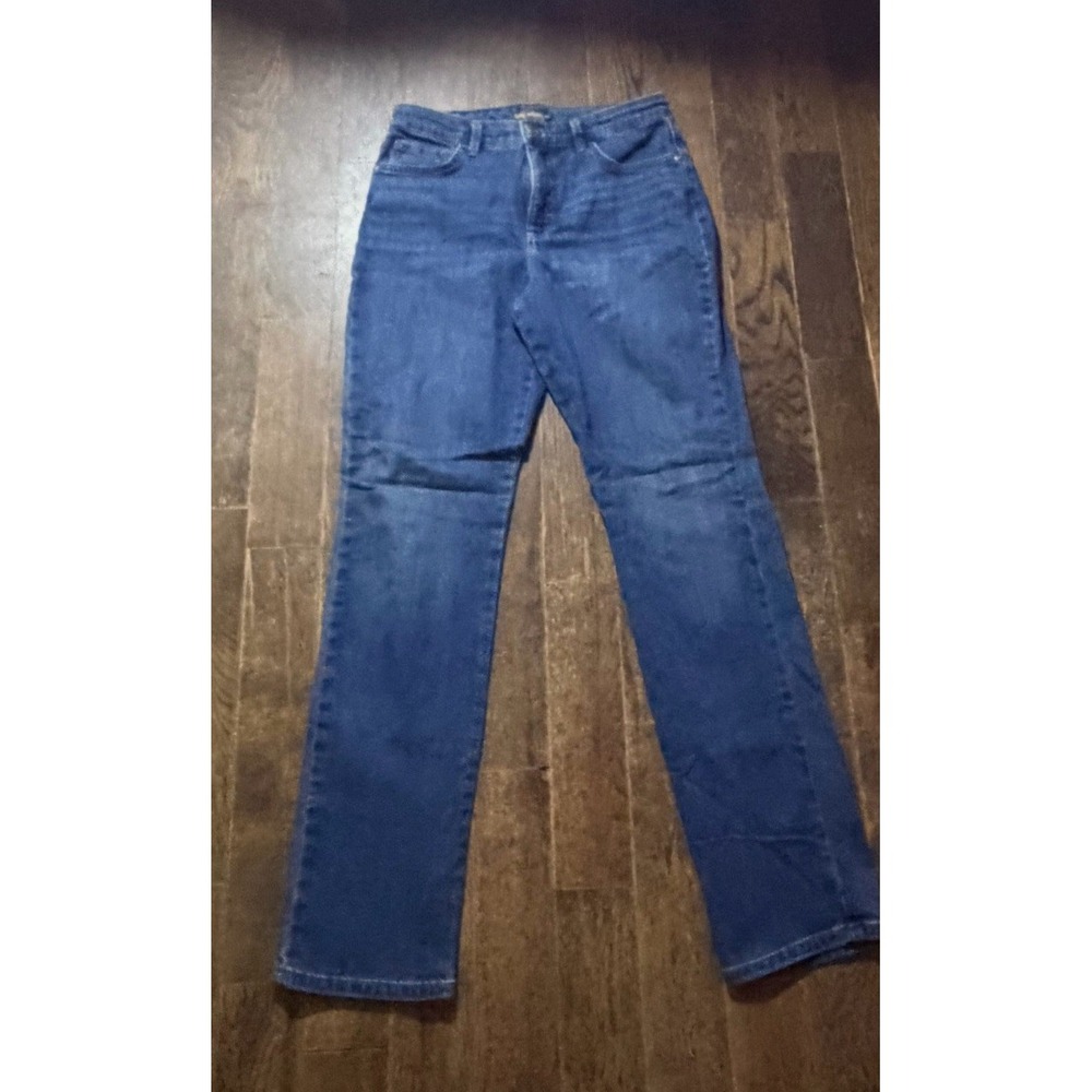 Lee Relaxed Fit Straight Leg Blue High-rise Jeans Size 8 Long Instantly slims